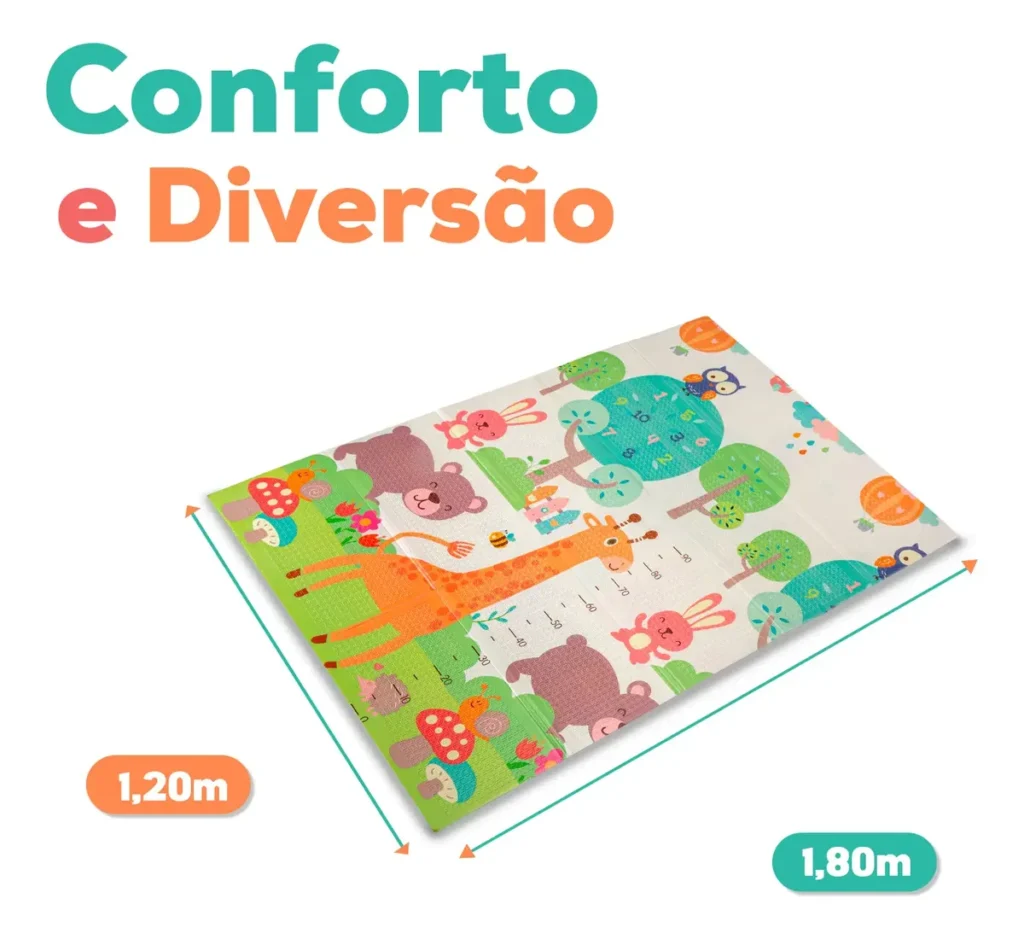 Tapete Infantil Dobrável I Love Baby – Dupla Face